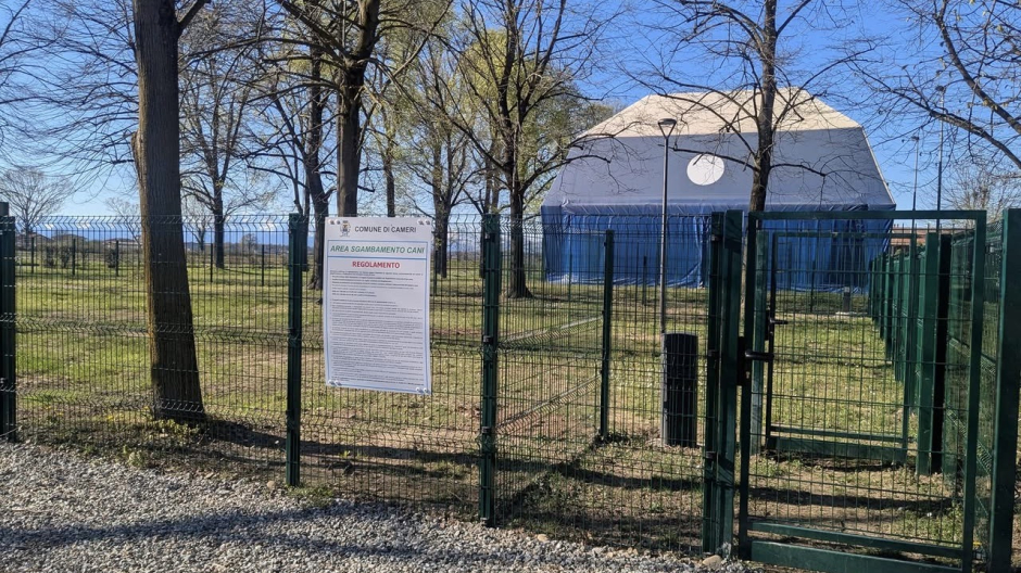 Cameri, apre la nuova area sgambamento cani